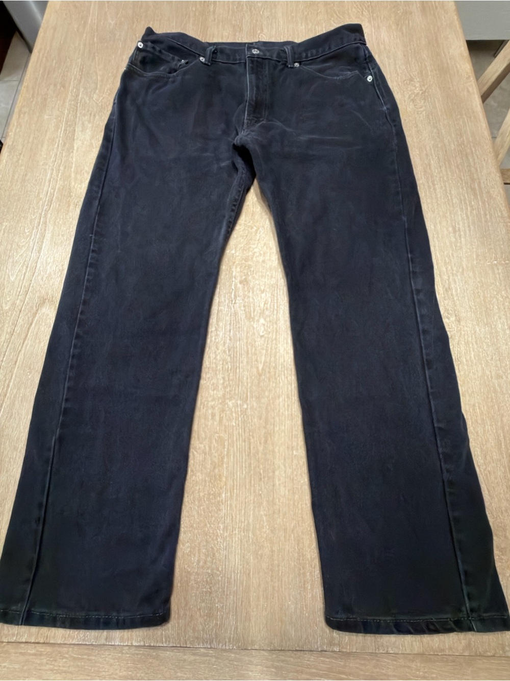 Levi’s 505 Regular Fit Black Denim Jeans 38x30 EUC